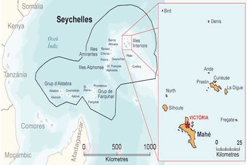 Seychellen Karte